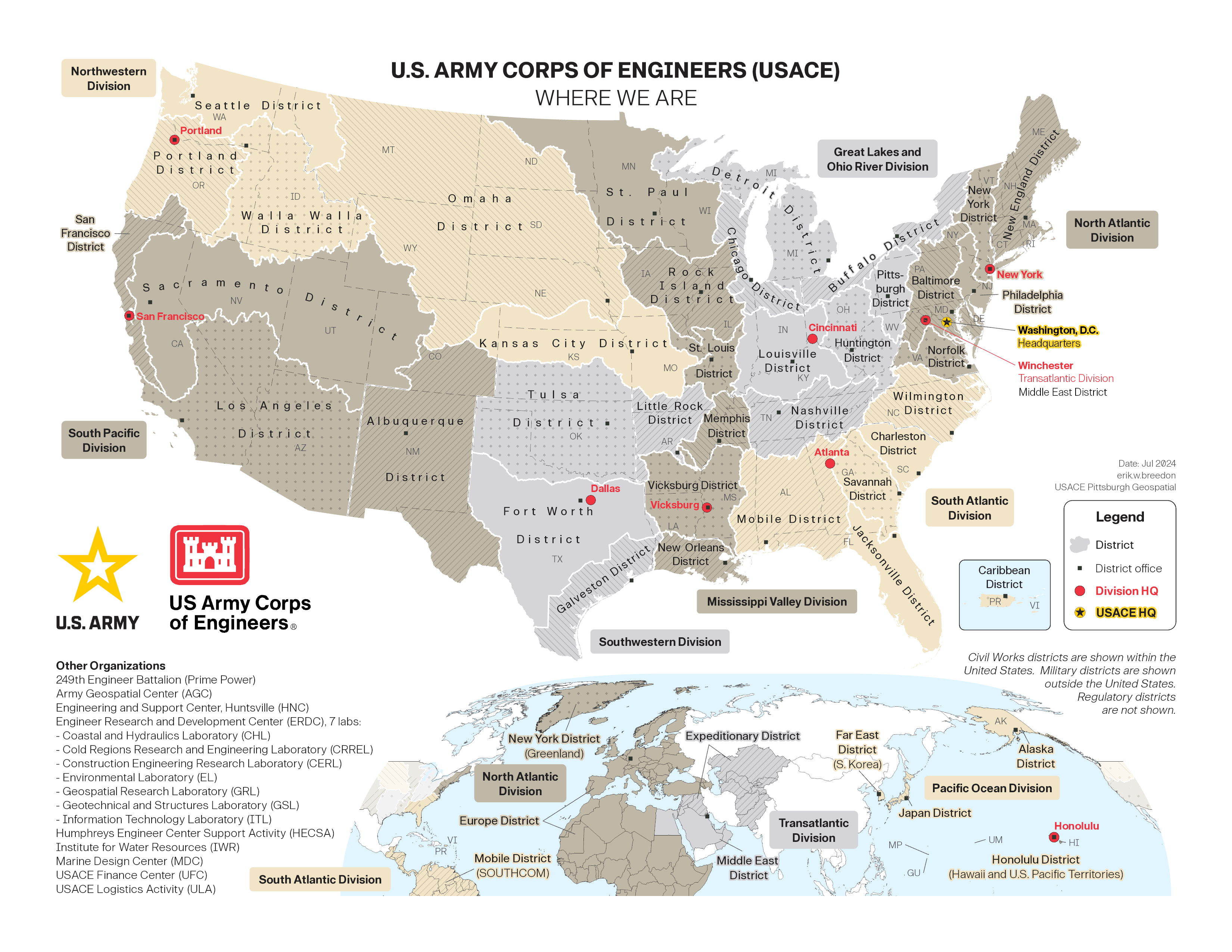 USACE Where We Are Graphic